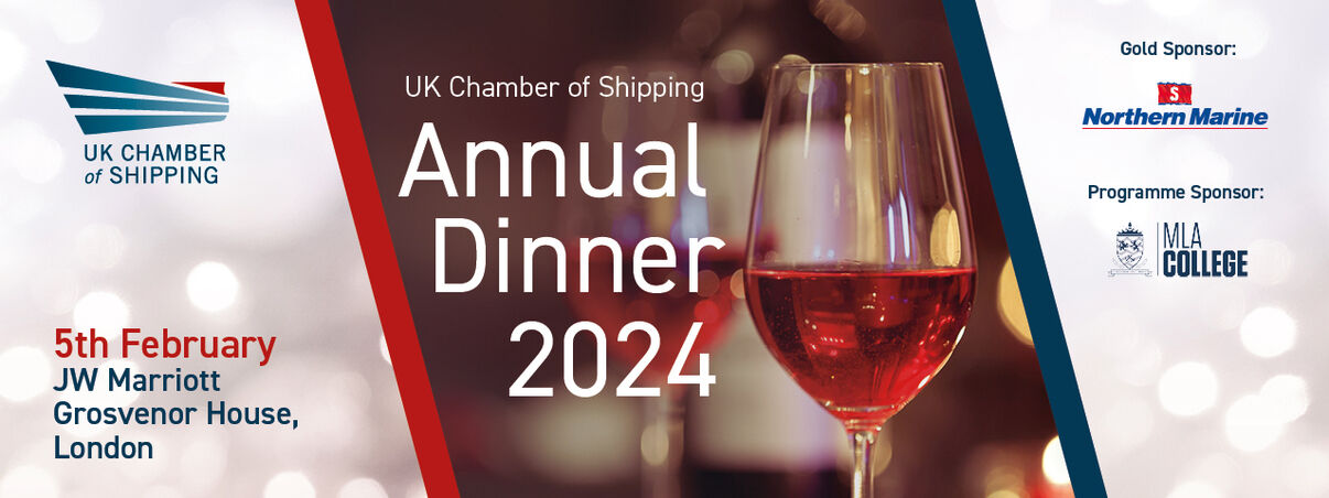 MLA College announced as sponsors of the UK Chamber of Shipping Annual Dinner programme.