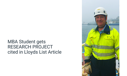 MBA Student Gets Research Project Findings Featured in the Lloyds List 